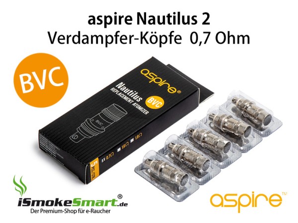 aspire Nautilus Verdampfer-Köpfe (0,7 Ohm)